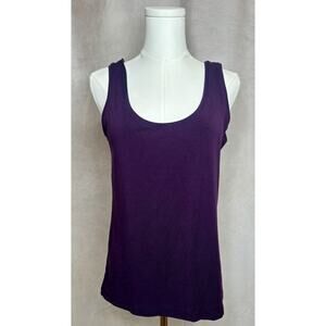Vtg Peck & Peck Weekend Purple Modal Tank Top Women’s Medium Minimalist
